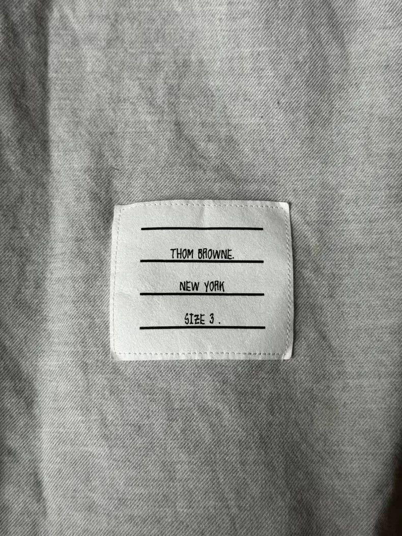Thom Browne Thom Browne Grey shirt with a white collar Size US L / EU 52-54 / 3 - 4 Thumbnail