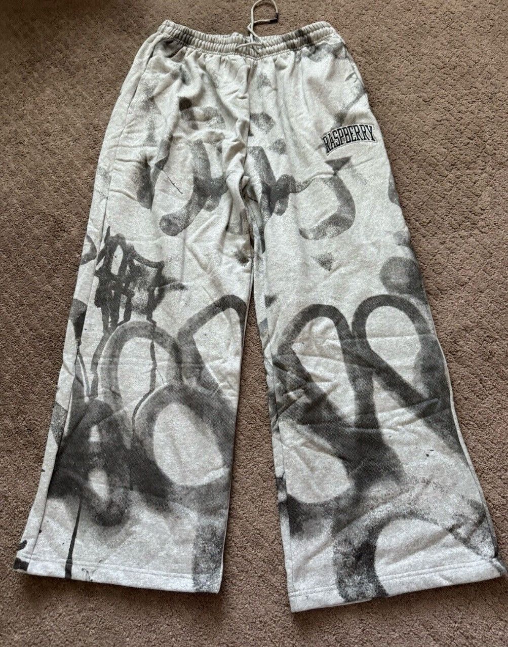 Vintage gv gallery graffiti pants “grey” | Grailed