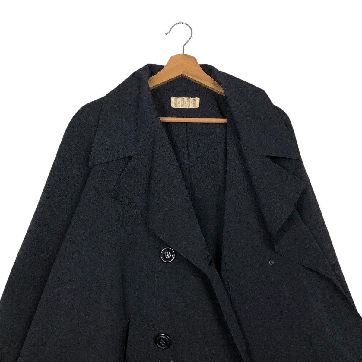 Issey Miyake 📌Rich Black Vintage Long Jacket Runway Design The Ginza Size US M / EU 48-50 / 2 - 14 Thumbnail