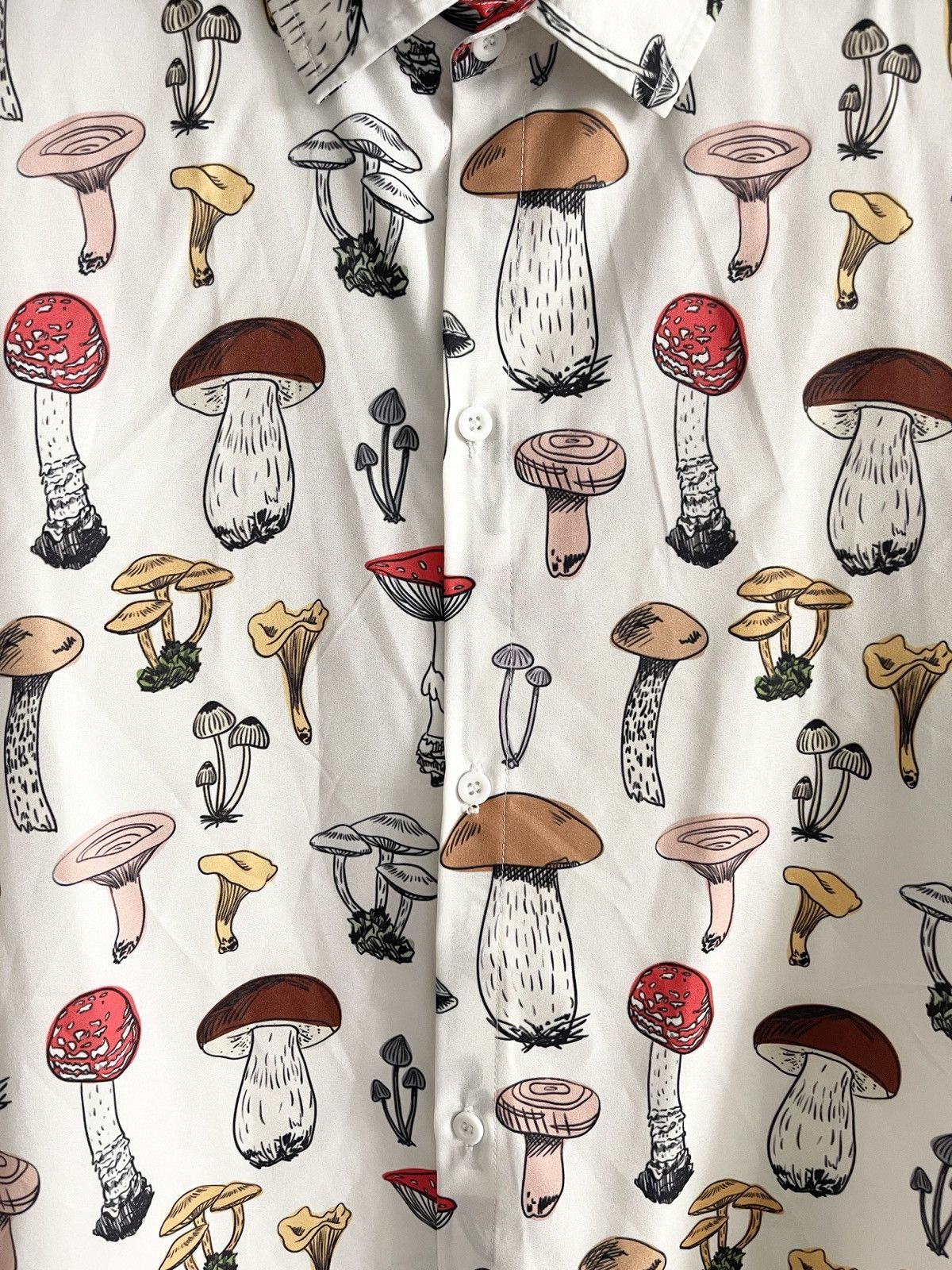 Other STEAL! Vintage 2000s Mushrooms Short Sleeves Shirt (2XL) Size US XXL / EU 58 / 5 - 3 Thumbnail