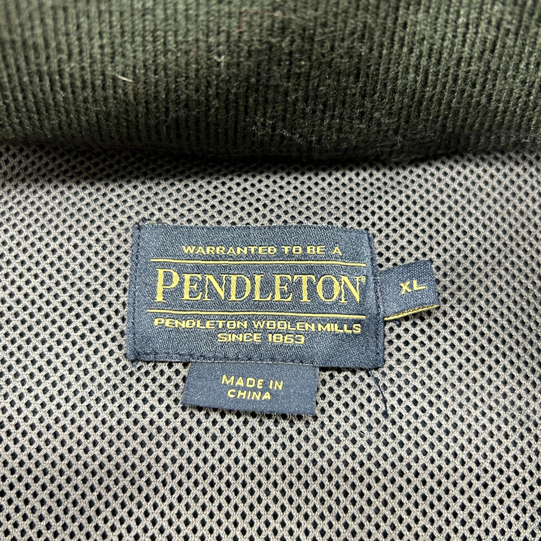 Pendleton Pendleton Vest XL Blue Fleece Full Zip Wool Bomber Jacket Lined Pockets Regular Mens Size US XL / EU 56 / 4 - 4 Thumbnail