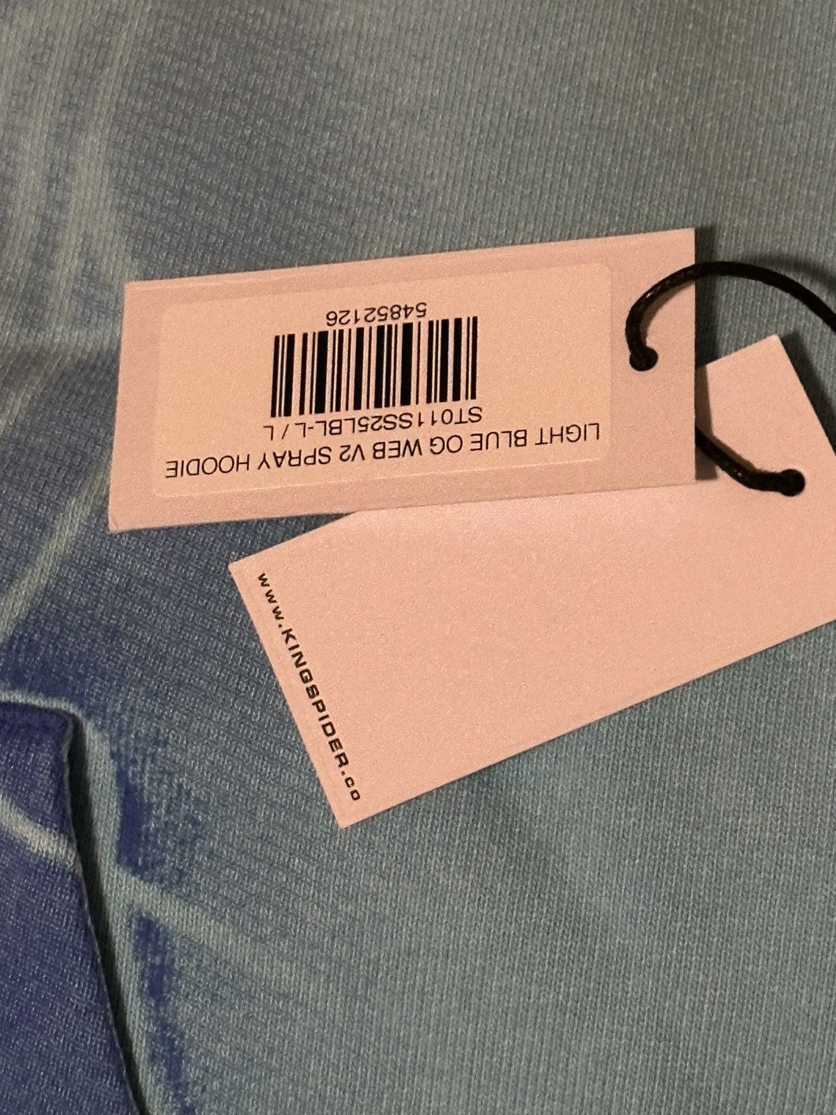 Sp5der Sp5der OG Web V2 Spray Hoodie Light Blue Size US L / EU 52-54 / 3 - 4 Thumbnail