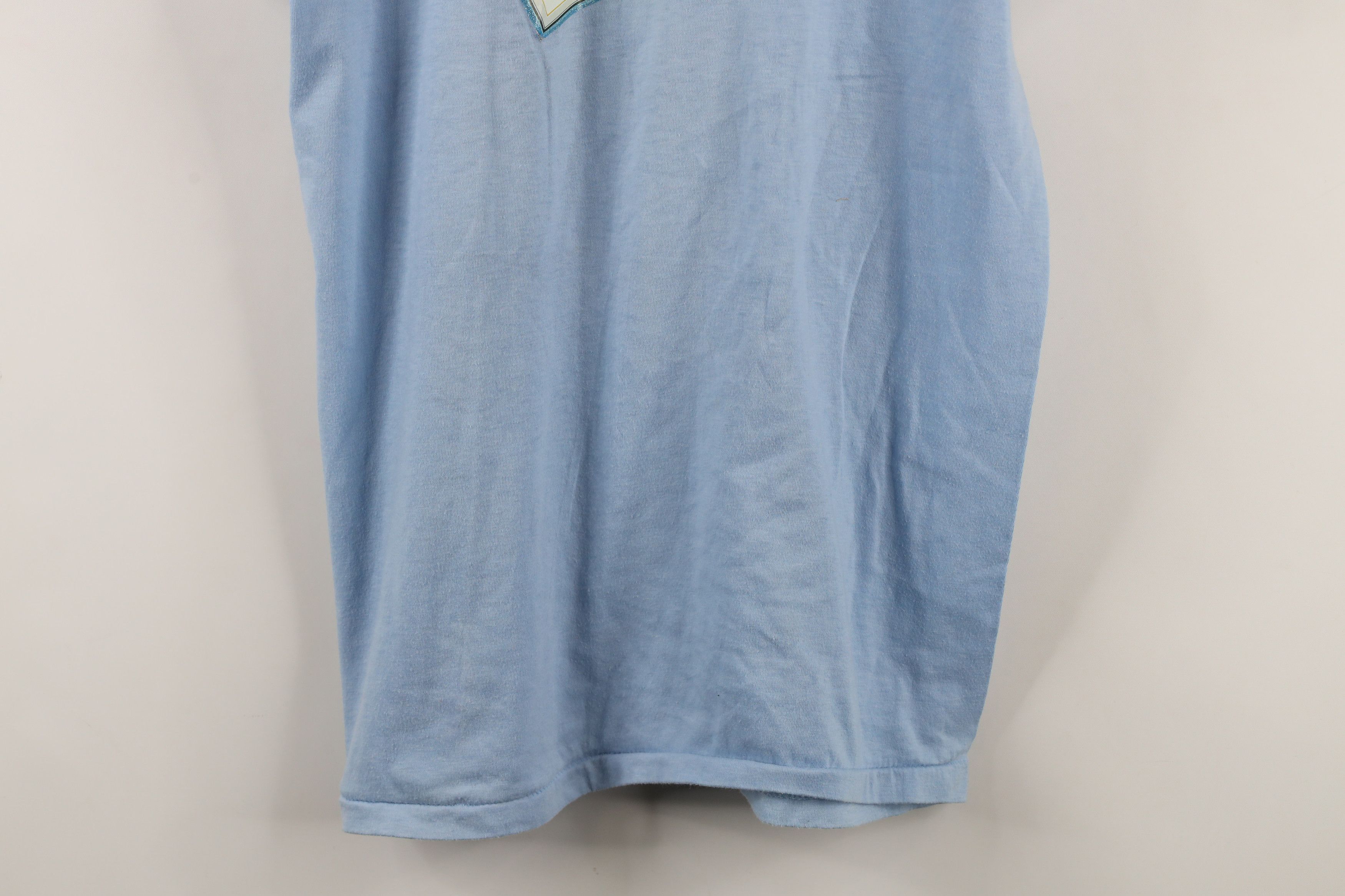 Vintage Vintage 80s Streetwear Need Love Too T-Shirt Blue USA Size US XL / EU 56 / 4 - 3 Thumbnail