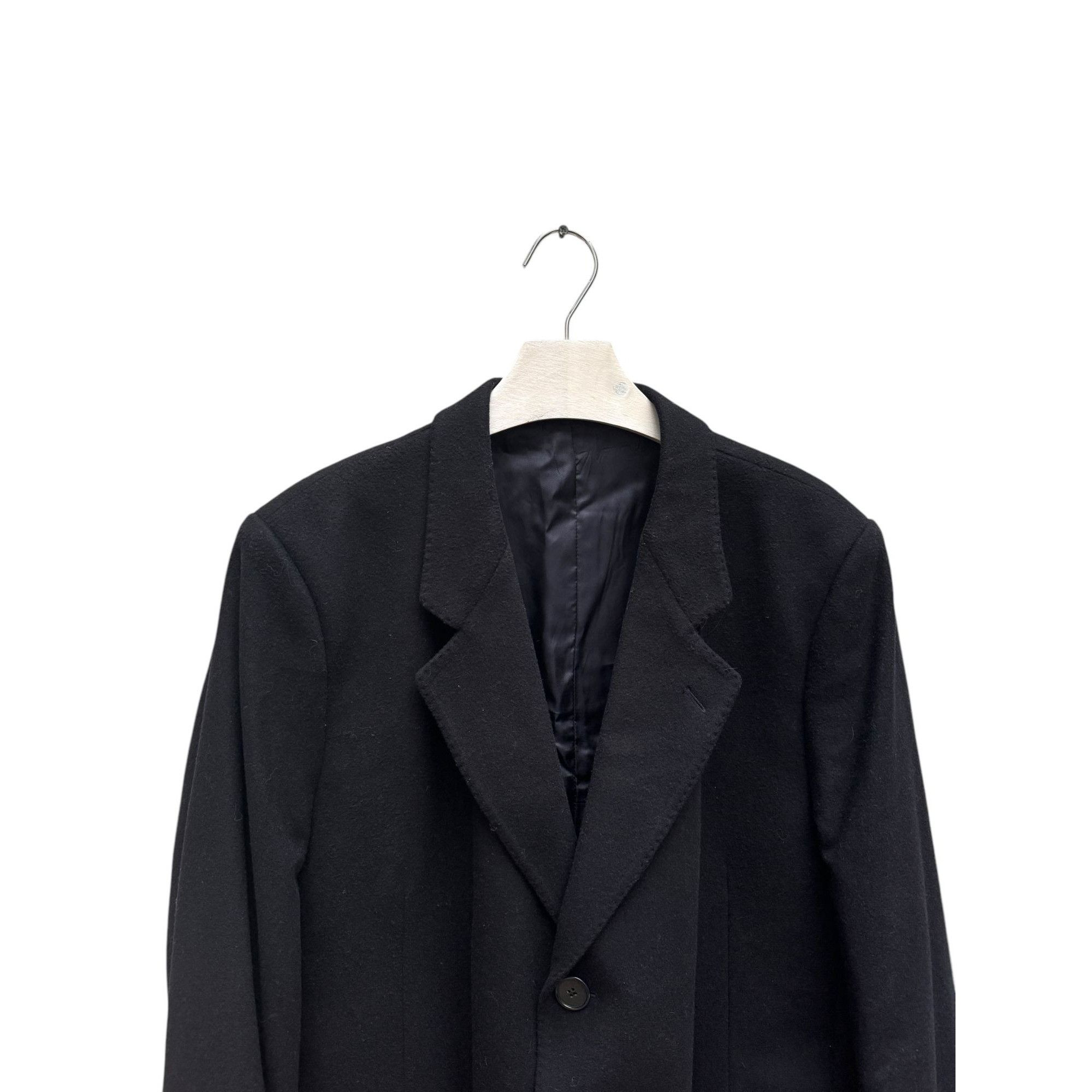 Yves Saint Laurent Dark Navy Cashmere Wool Coat Size US L / EU 52-54 / 3 - 2 Thumbnail