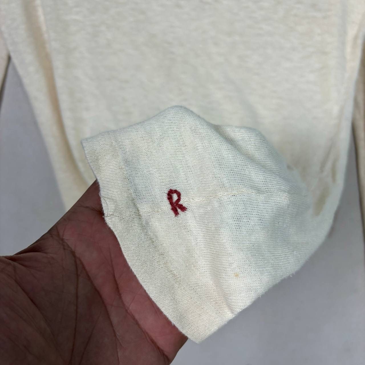 45rpm 45R 45rpm Japan White Cotton Logo Turtleneck Size 2 (S) Size US S / EU 44-46 / 1 - 6 Thumbnail