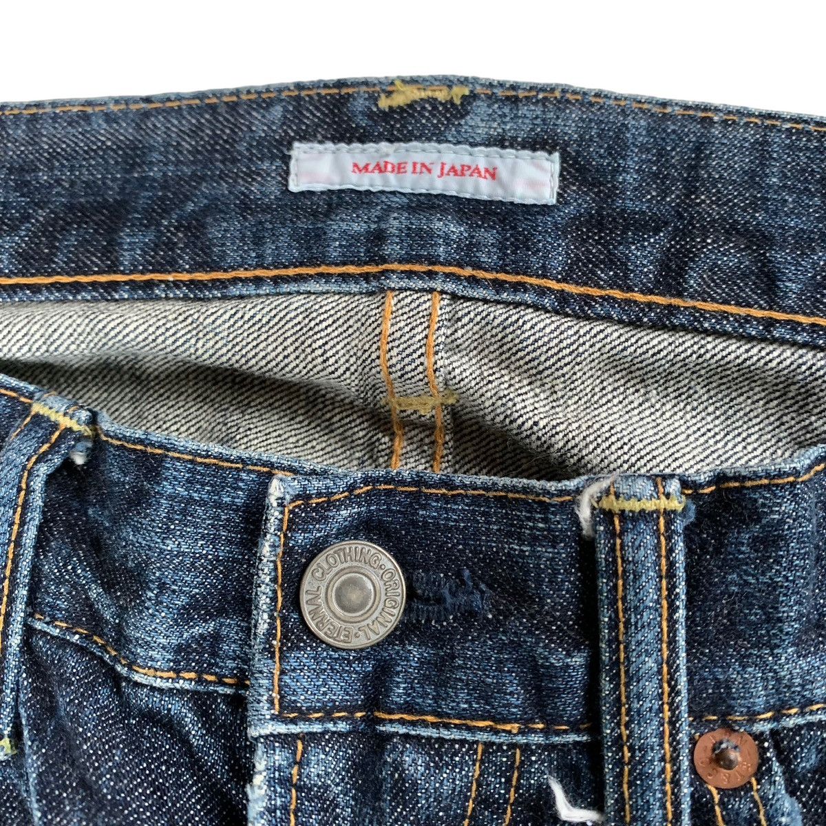 Eternal × Japanese Brand Japanese Brand Eternal Raw Denim Distressed Jeans Size US 34 / EU 50 - 9 Thumbnail