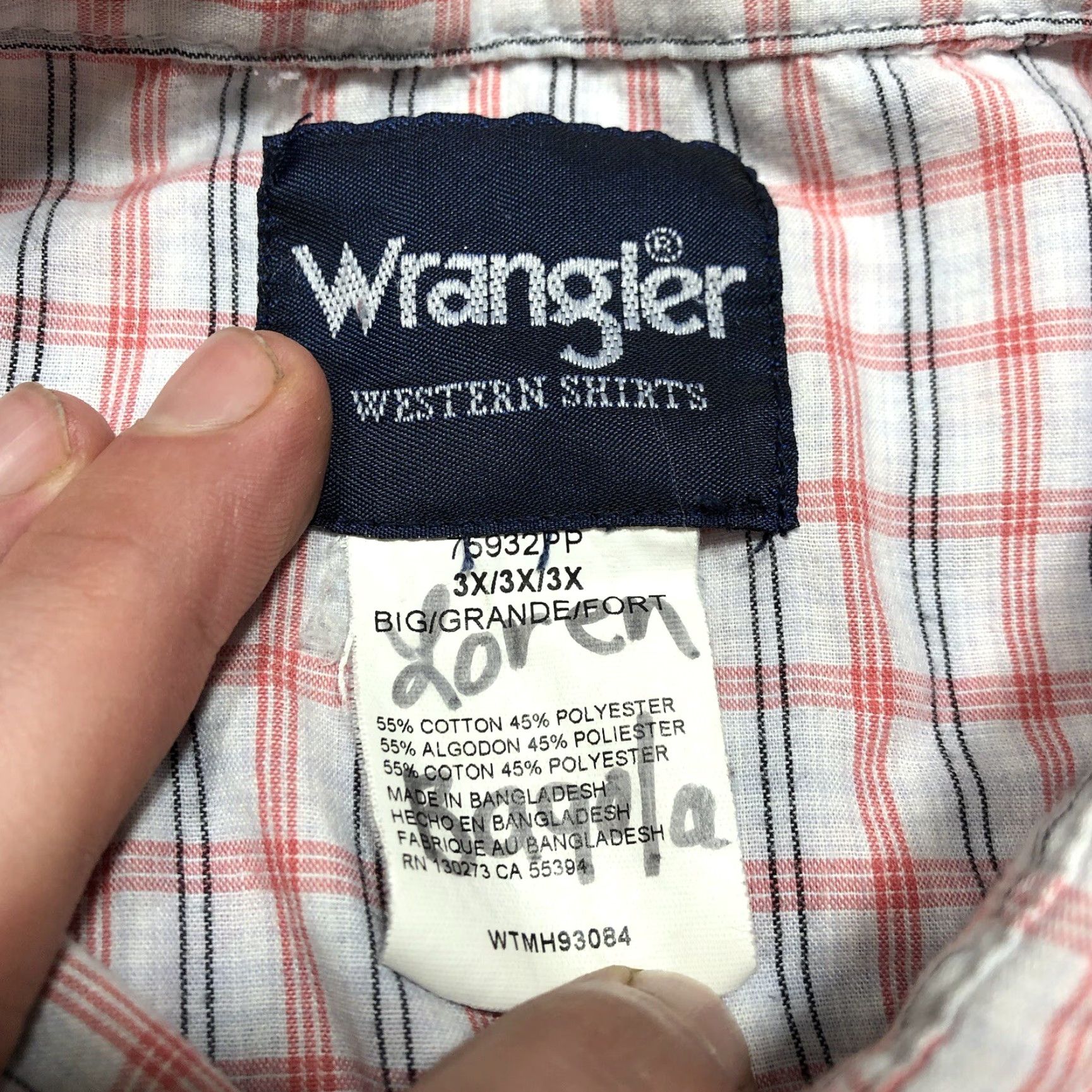Wrangler Wrangler Western Pearl Snap Shirt Mens 3X Big Man White Plaid Casual Cowboy Size US XXL / EU 58 / 5 - 5 Thumbnail