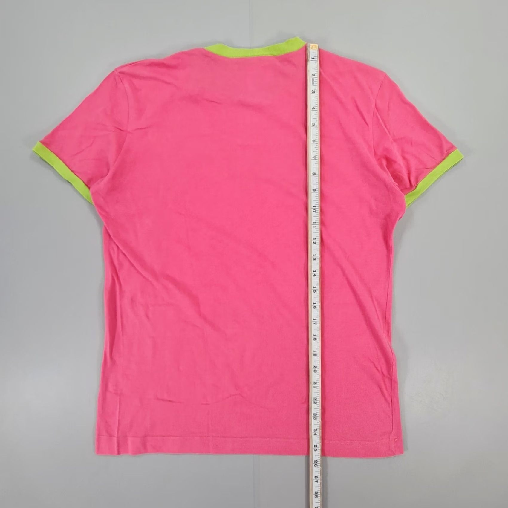 Dolce & Gabbana Dolce&Gabbana Womens T Shirt Pink 34/48 Medium Ringer Cotton Tee Short Sleeves Crew Neck Pullover Casual Designer All Seasons Size XXS / US 00 / IT 34 - 7 Thumbnail