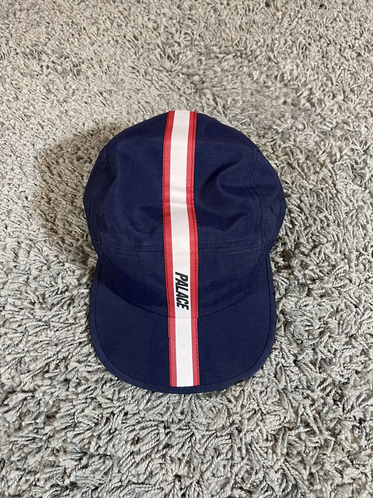 Palace 2017FW Palace Shell Red Stripe Logo Panel Cap Navy