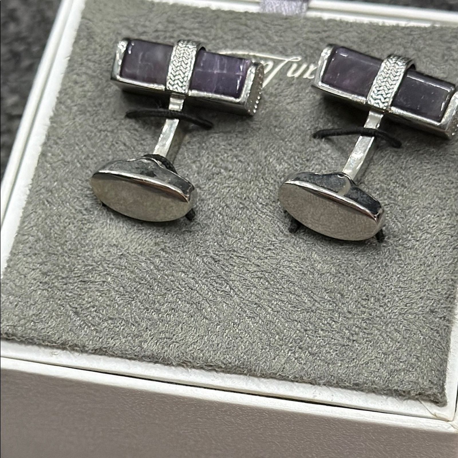 Other NWT Van laack Silver and Purple Cufflinks Size ONE SIZE - 5 Thumbnail