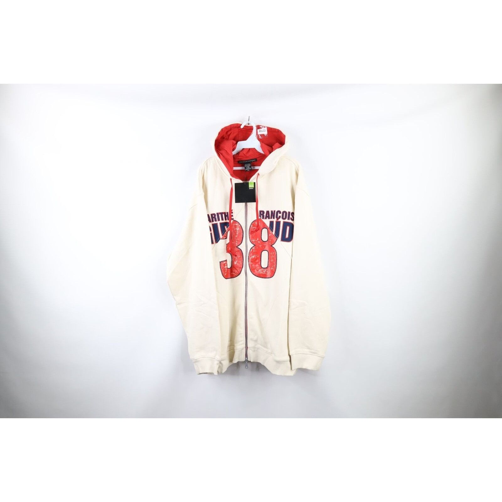 image of Nos Vintage 90's Marithe Francois Girbaud Heavyweight Hoodie in Ivory, Men's (Size 2XL)