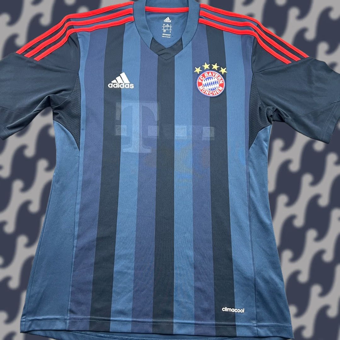 Adidas Bayern Munich 2013 2014 Third Mens Football Jersey Adidas Shirt Camiseta Small M Blue Shirt Mens Football Jersey Size US M / EU 48-50 / 2 - 1 Thumbnail