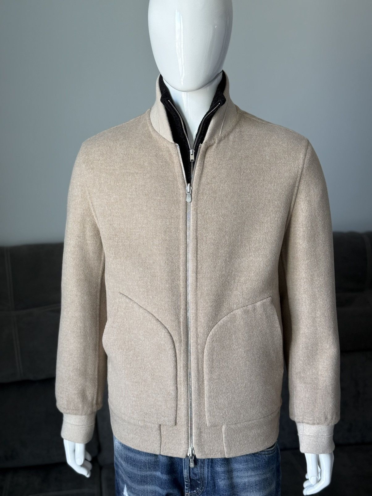 Brunello Cucinelli Brunello Cucinelli Reversible Bomber Jacket Cashmere Plaid Size US L / EU 52-54 / 3 - 7 Thumbnail