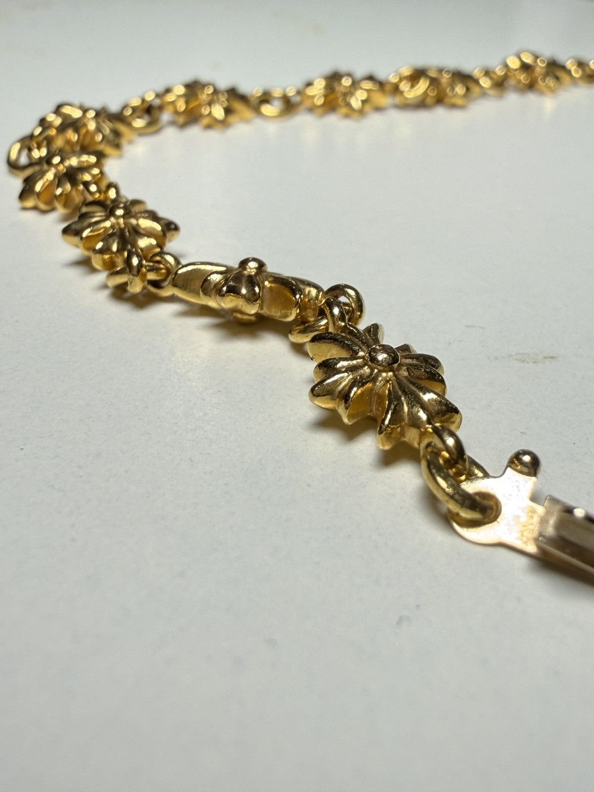 Chrome Hearts Chrome Hearts Gold Tiny E Cross Plus Bracelet Logo small Size ONE SIZE - 11 Thumbnail