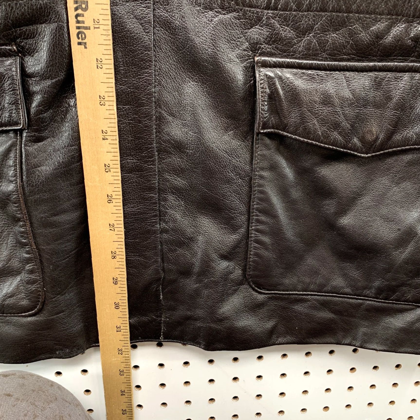 Vintage VINTAGE Marshall Field's Leather Field Jacket Mens XL Brown Red Wool Lining Jacket Size US XL / EU 56 / 4 - 7 Thumbnail