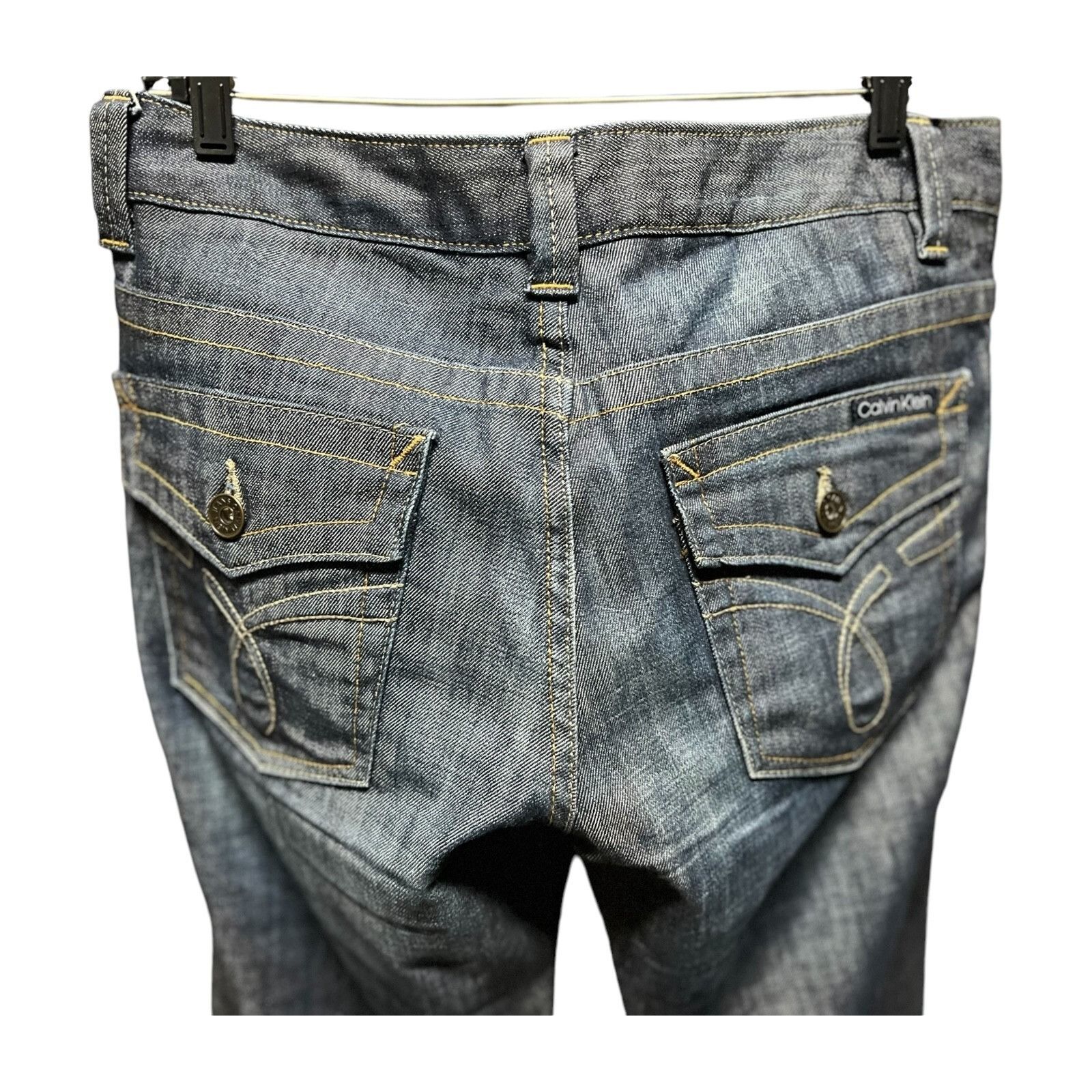 Calvin Klein Awesome Calvin Klein Jeans Straight Women's 12 Blue Dark Was Size 34" / US 12 / IT 48 - 4 Thumbnail