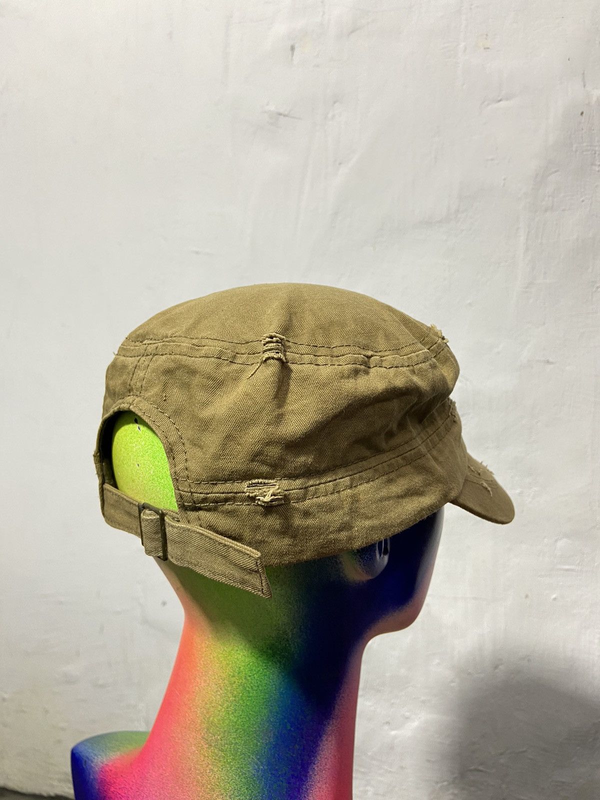 If Six Was Nine × Le Grande Bleu (L.G.B.) × Seditionaries Vintage Cadet Hat Studded Distressed Punk Style Y2K Size ONE SIZE - 5 Thumbnail