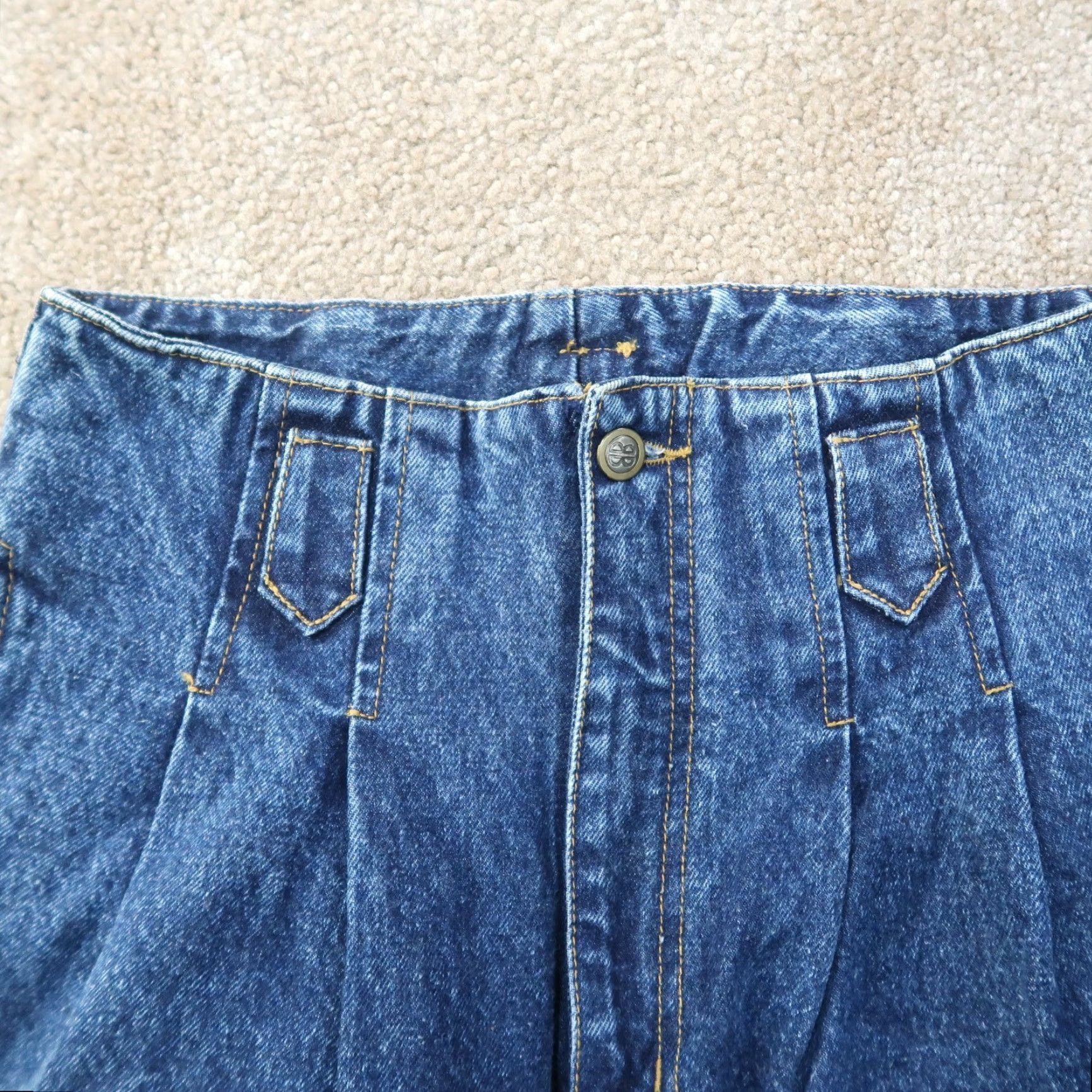 Bill Blass VINTAGE Bill Blass Jeans Women's 12 High Rise Tapered 31 Inseam Denim Blue 100% Cotton 5-Pocket Size 34" / US 12 / IT 48 - 4 Thumbnail