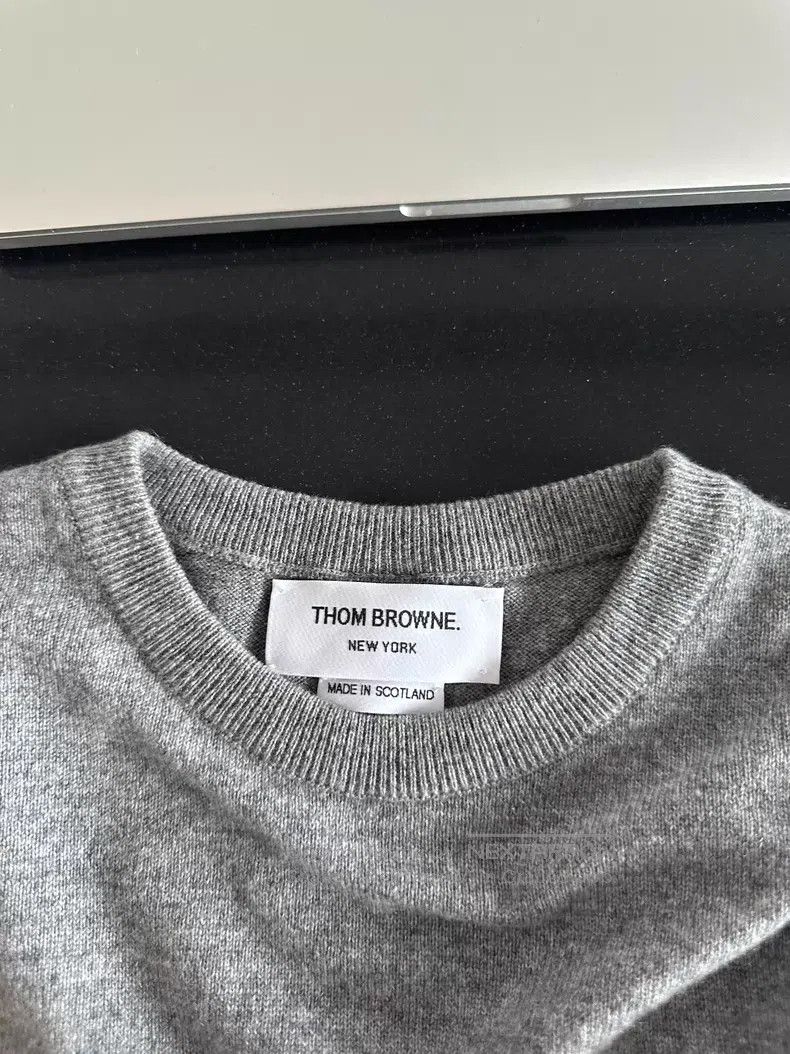 Thom Browne Thom Browne Gray cashmere sweater Size US XL / EU 56 / 4 - 3 Thumbnail