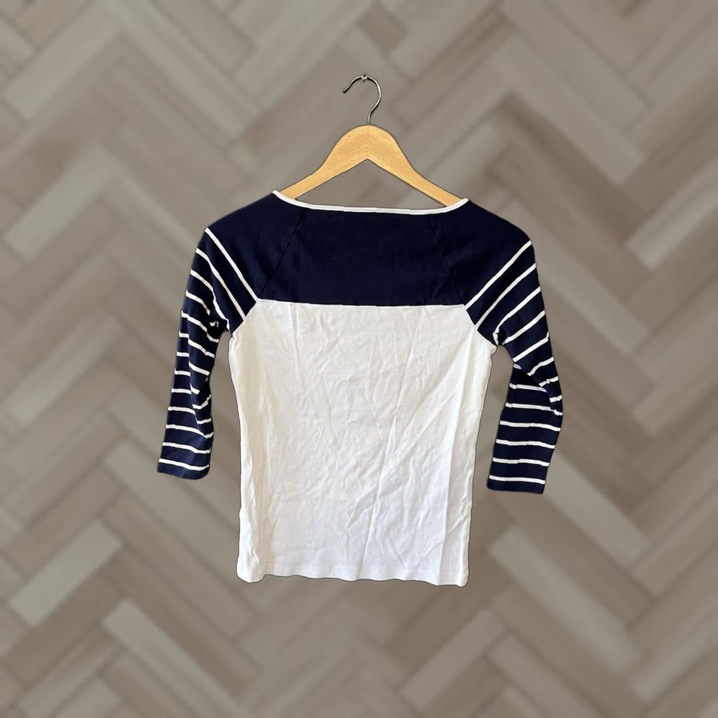 Ralph Lauren Lauren Ralph Lauren Womens Shirt 3/4 Sleeve White Blue Medium Size L Color White Womens Shirt 3/4 Sleeve Lauren Ralph Lauren Size L / US 10 / IT 46 - 1 Thumbnail