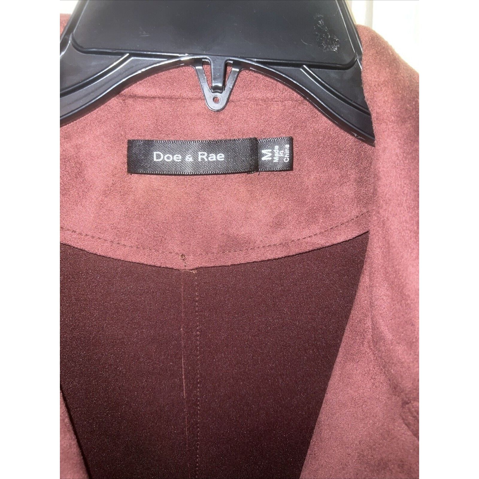 DOEN Doe & Rae Women's Jacket Zip Up Medium Asymmetrical Suede Size M / US 6-8 / IT 42-44 - 3 Thumbnail
