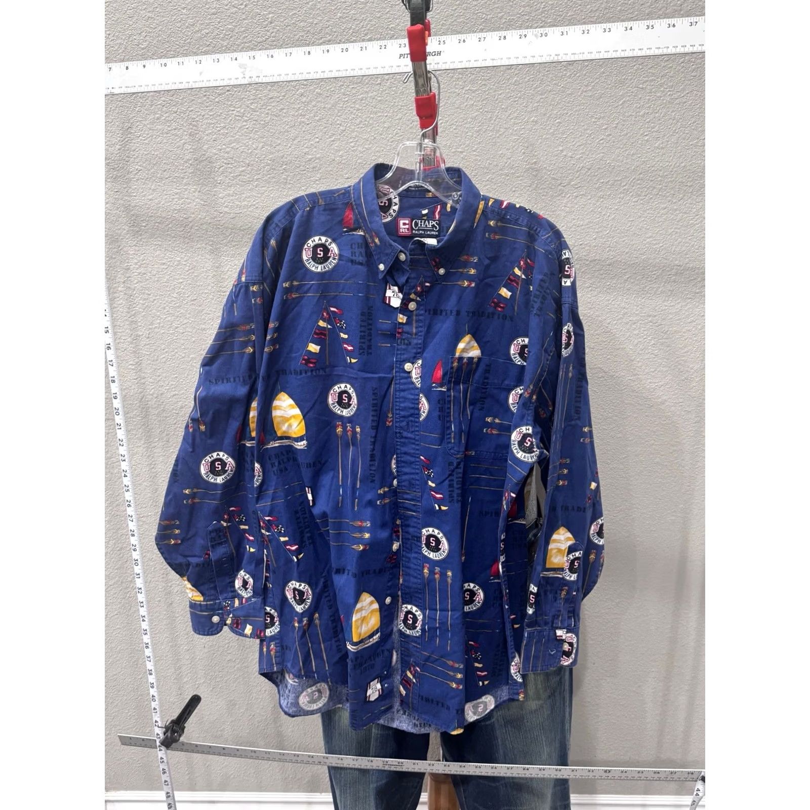 Ralph Lauren RARE Chaps Ralph Lauren WILD Artwork LONG SLEEVE SHIRT Large L Multicolor Mens Shirt Size US L / EU 52-54 / 3 - 2 Thumbnail