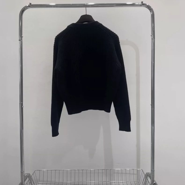 Louis Vuitton louis vuitton Black sweater with hem logoBlack sweater wit Size US M / EU 48-50 / 2 - 3 Thumbnail