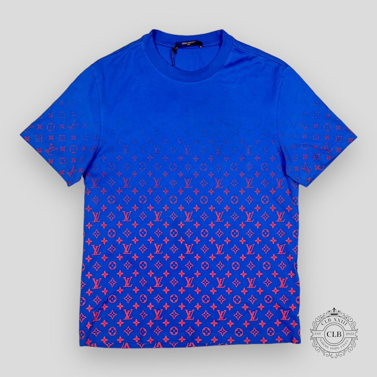 blue and red louis vuitton t shirt