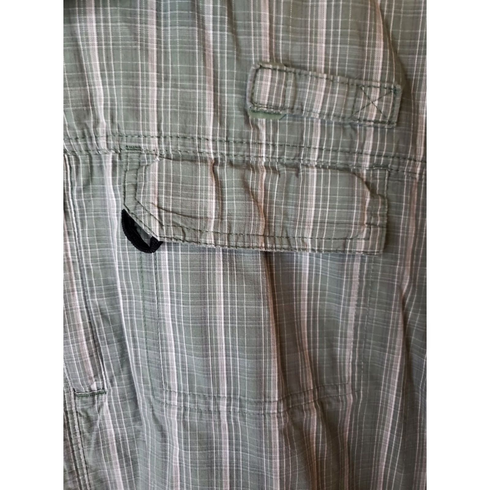 Wrangler Wrangler Outdoor Shirt Mens 2XL Green Plaid Short Sleeve Button Up Untuck Pocket Size US XXL / EU 58 / 5 - 4 Thumbnail