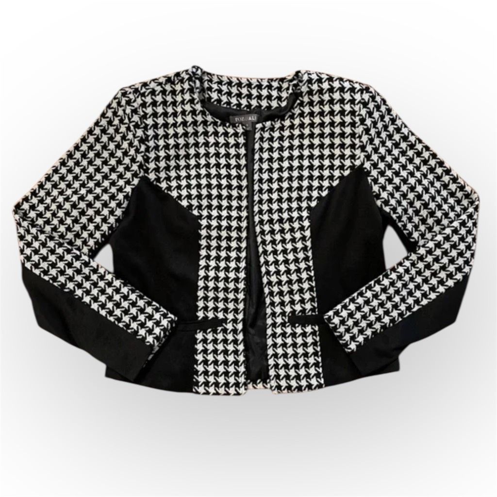 Vintage Russell Kemp Vintage Houndstooth Open Front Long Sleeve Blazer Jacket Women’s XL Size XL / US 12-14 / IT 48-50 - 3 Thumbnail