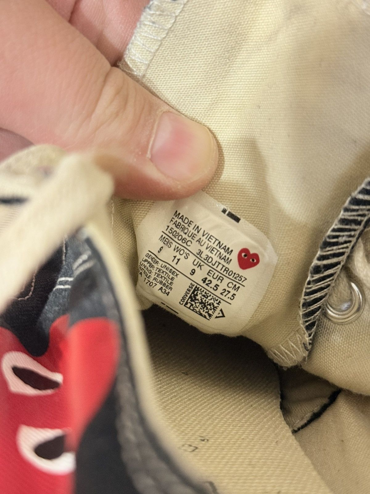 Comme des Garcons PLAY × Converse Very nice Size US 9 / EU 42 - 7 Thumbnail