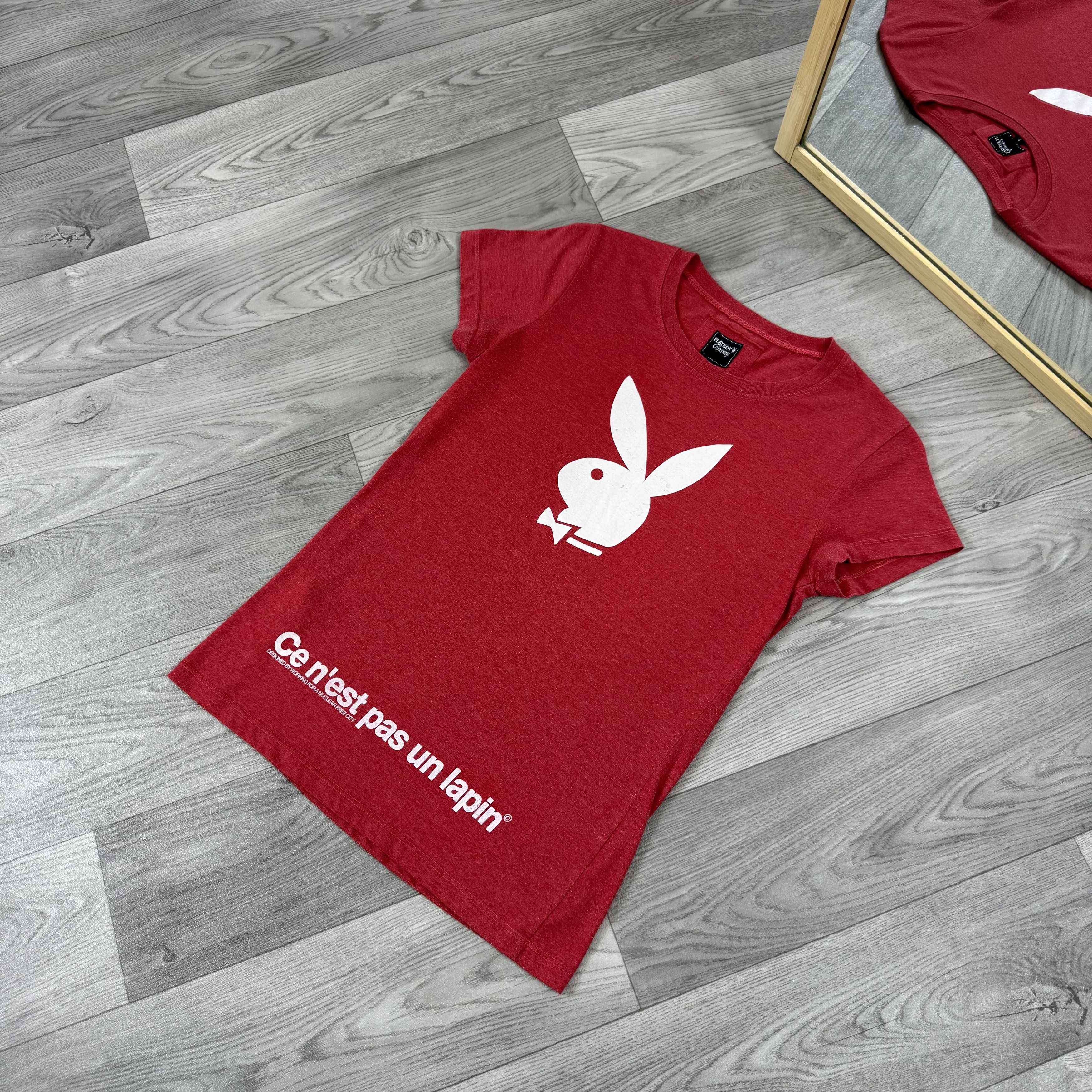 Playboy Vintage Playboy 00s Bunny Graphic Red Tee Shirt Size S / US 4 / IT 40 - 5 Thumbnail