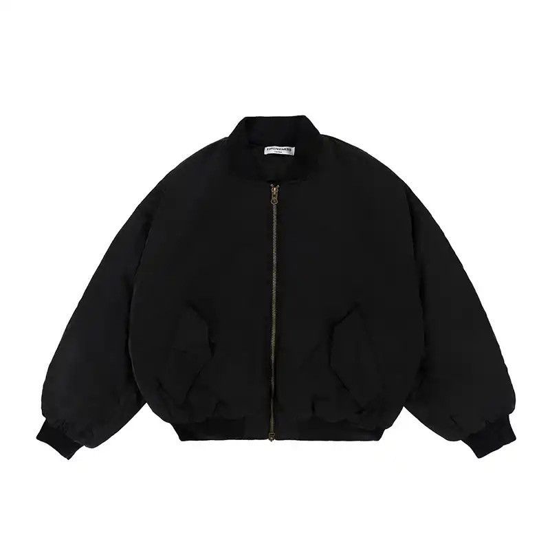 image of Vintage Oversized Black Bomber, Men's (Size Medium)