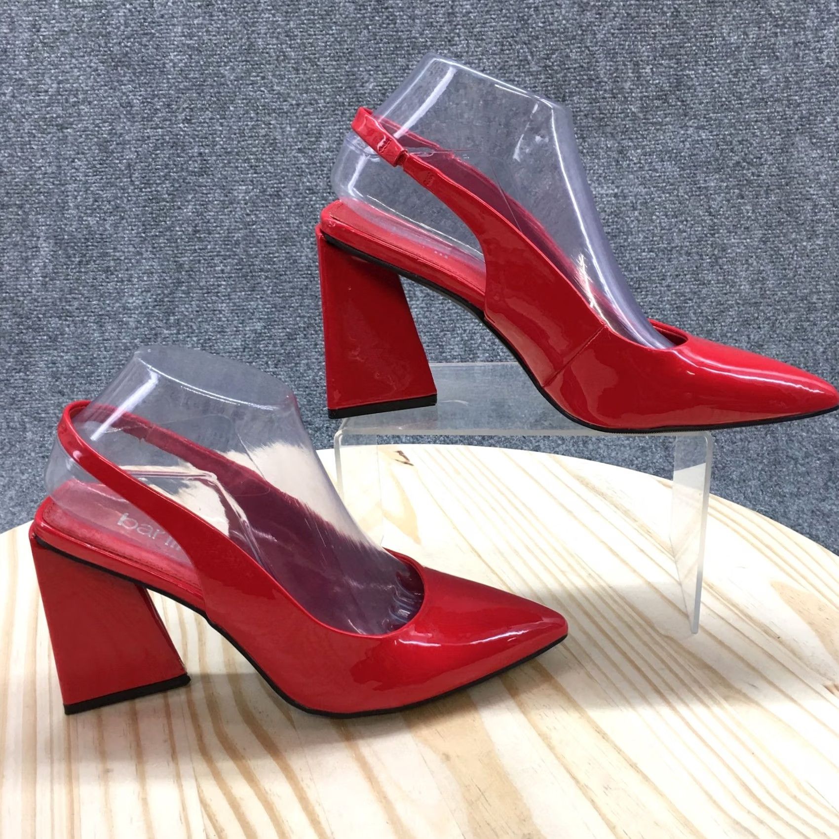 Bar III Bar III Sandals Womens 8 M Arrica Slingback Red Faux Leather Pointed Heels NEW Size US 8 / IT 38 - 2 Thumbnail