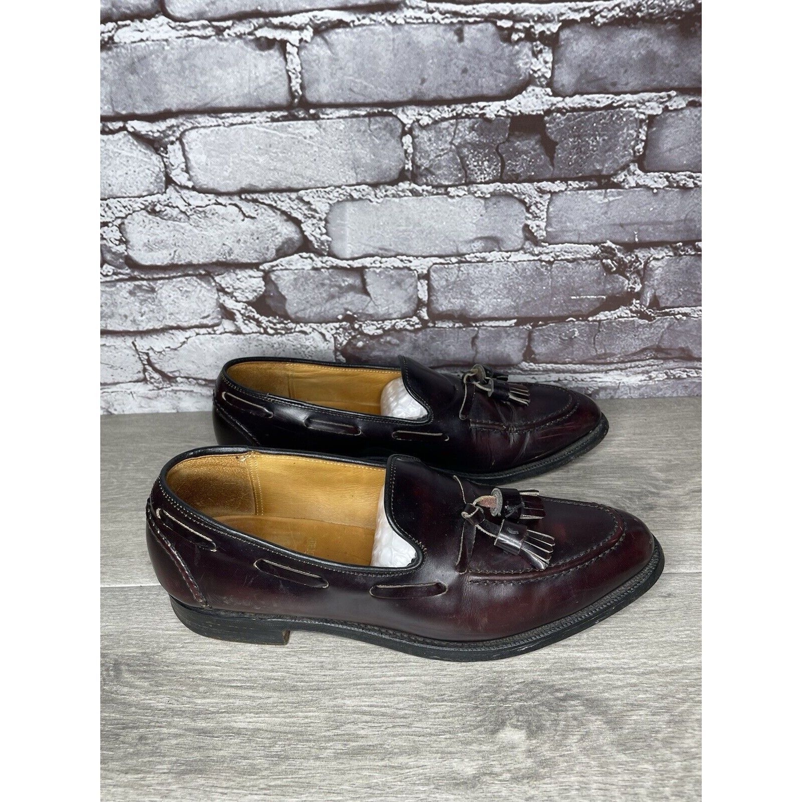 Other Vtg Royal Tweed Burgundy Leather Tassel Loafers Dress Shoes Size US 10 / EU 43 - 14 Thumbnail