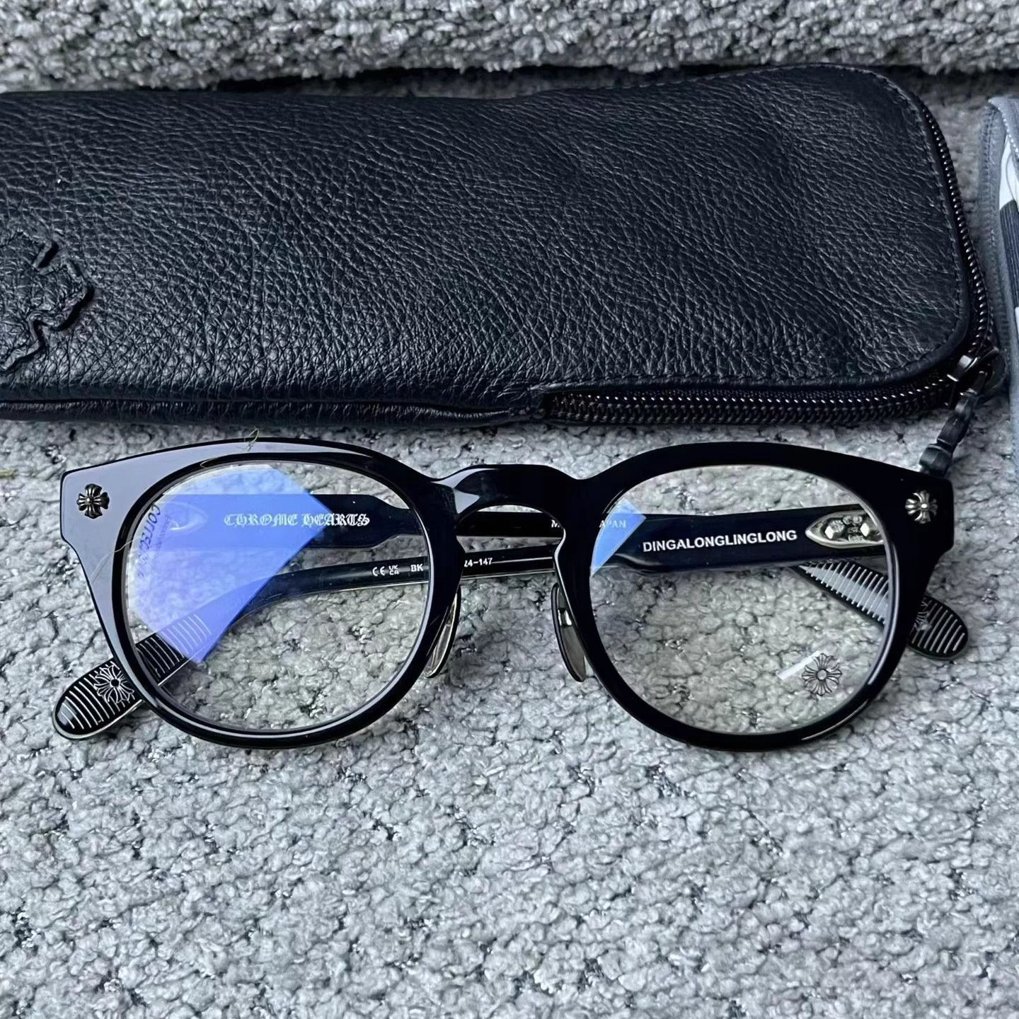 Chrome Hearts Chrome Hearts Black Logo Round Acetate Optical Frame 49 Size ONE SIZE - 2 Thumbnail
