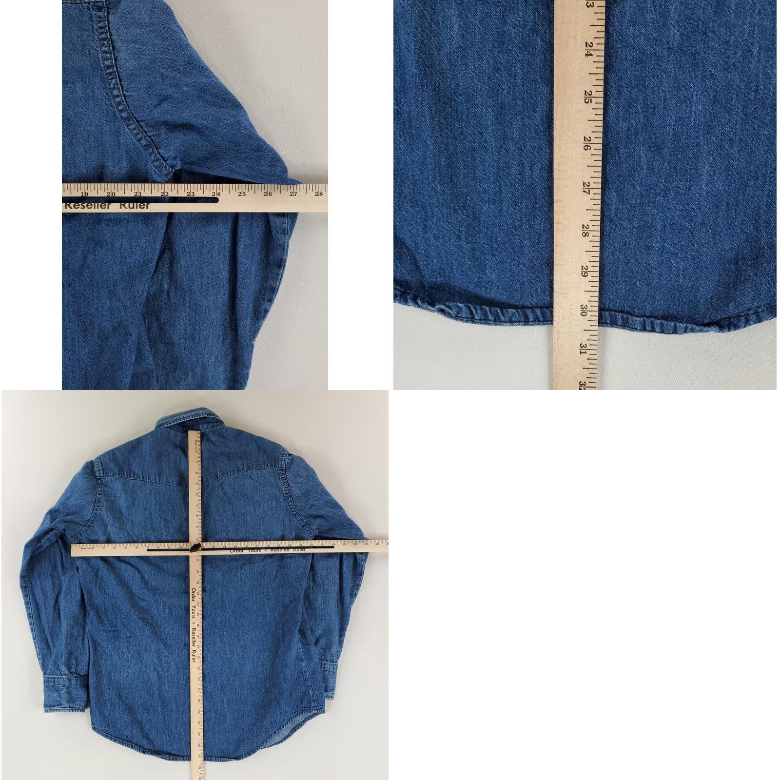 Sears Sears Roebucks VTG Pearl Snap Denim Shirt Mens Large Tall 16/16.5 Blue Long Sleeve Snap Shirt Size US L / EU 52-54 / 3 - 8 Thumbnail