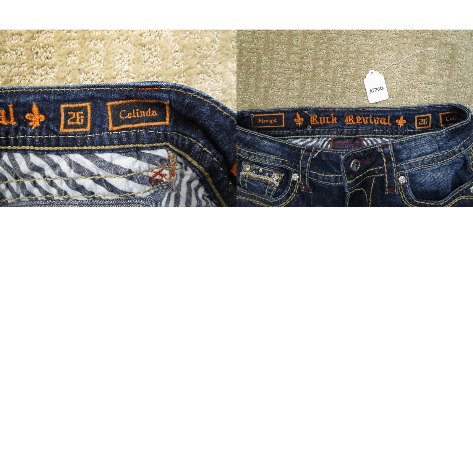 Vintage Rock Revival Jeans Women 26 Blue Low Rise Slim Bootcut Denim Jeans Size 26" / US 2 / IT 38 - 8 Thumbnail