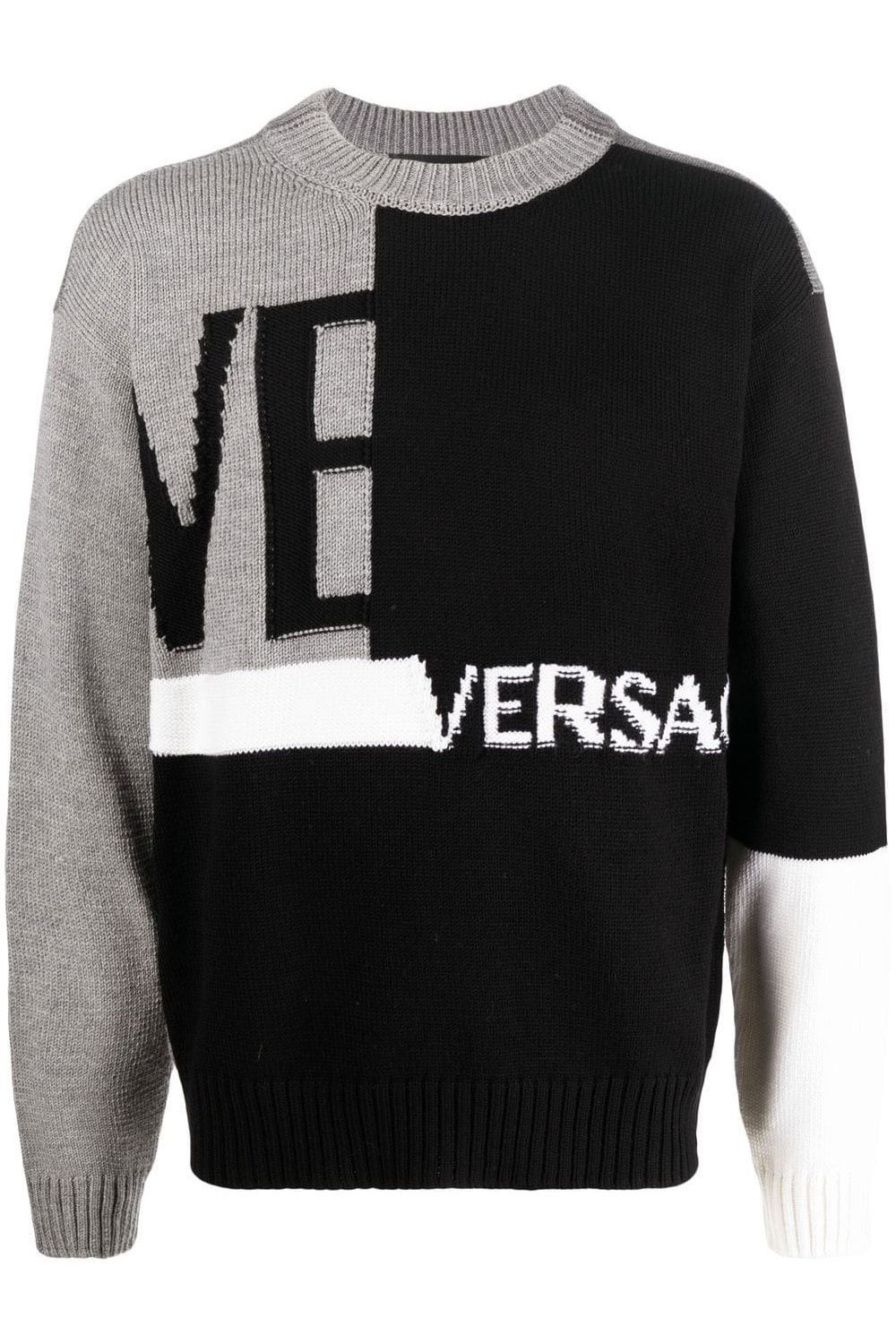 Versace o1y0525 Logo Crewneck Sweater in Multicolor Size US M / EU 48-50 / 2 - 1 Thumbnail