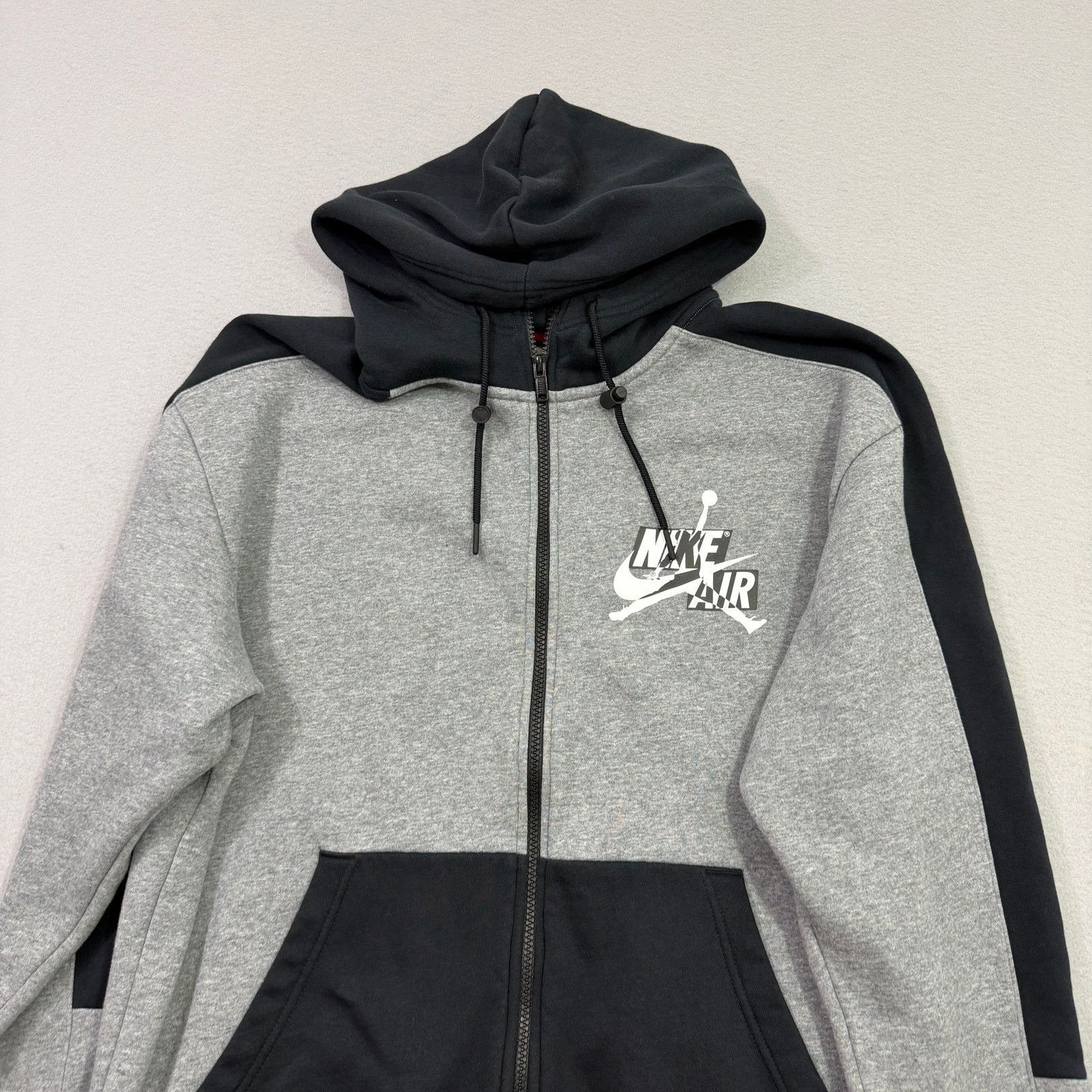 Jordan Brand Jordan Jumpman Classic Full Zip Hoodie Large Gray Black Size US L / EU 52-54 / 3 - 2 Thumbnail