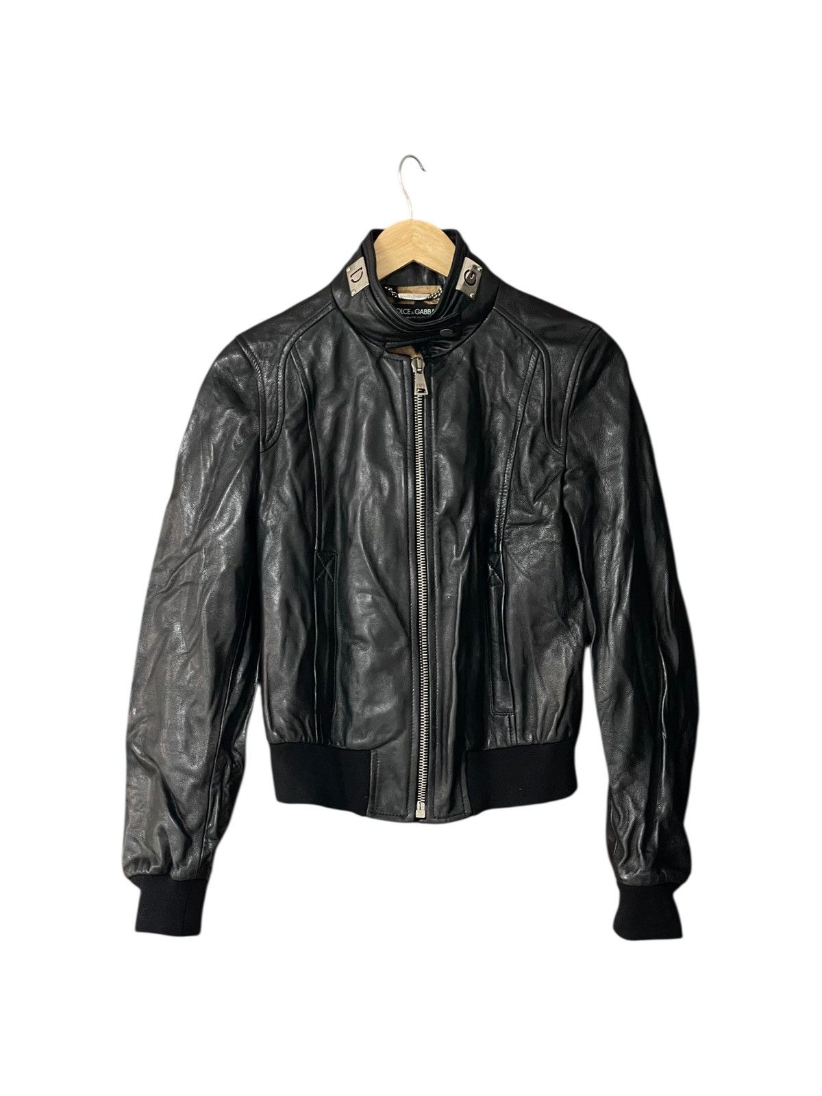 Dolce & Gabbana Dolce & Gabbana DG Silver Sheepskin Jacket Size M / US 6-8 / IT 42-44 - 1 Thumbnail