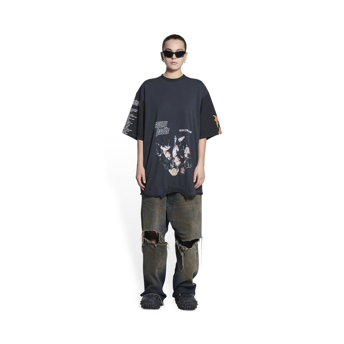 Balenciaga Speed Hunters Upside Down Oversized T-Shirt