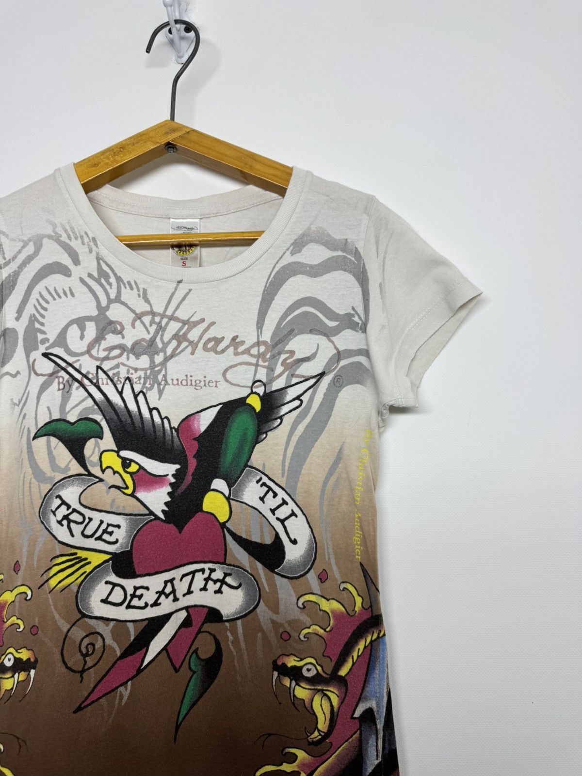 Ed Hardy Ed Hardy by Christian Audigier 'Til True Death Shirt Dress Size S / US 4 / IT 40 - 7 Thumbnail