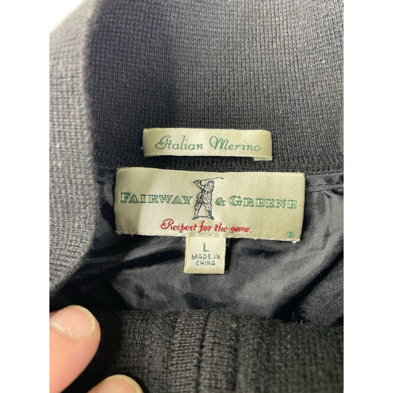 Vintage Fairway & Greene Vest Sweater 1/4 Zip Mock Neck Golf L Black Mens Regular Size L Size US L / EU 52-54 / 3 - 3 Thumbnail