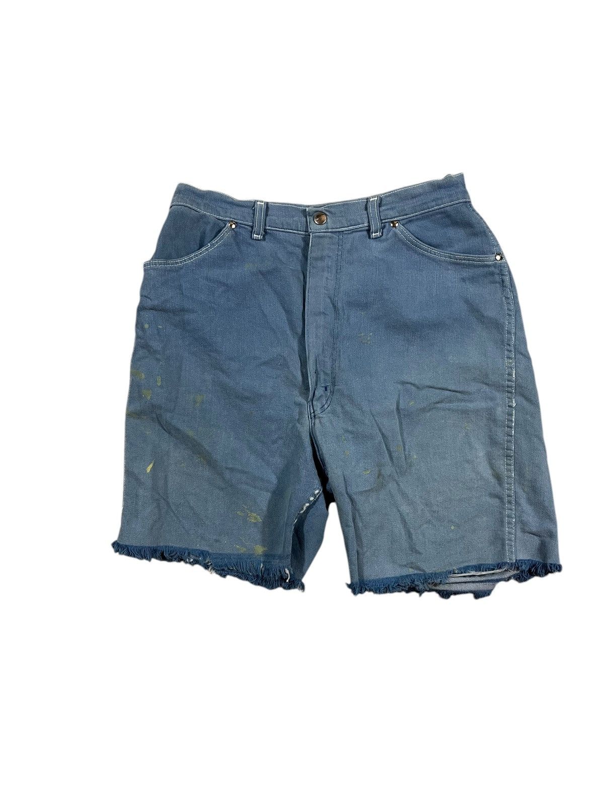 Vintage × Wrangler Vintage 60s Wrangler Blue Bell Jean Shorts Jorts Faded Blue Size 28" / US 6 / IT 42 - 1 Thumbnail