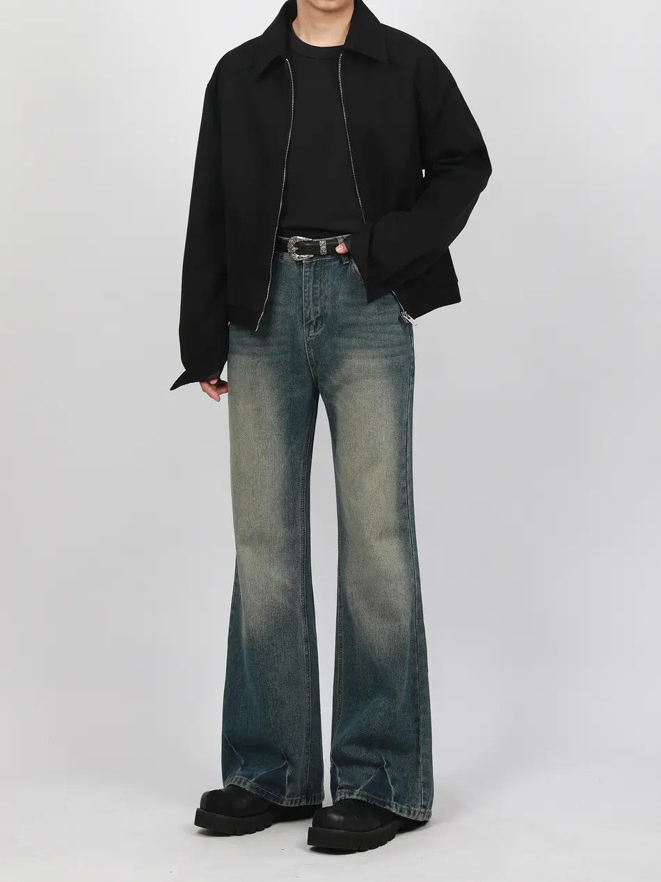 Japanese Brand × Jean Retro loose straight leg micro flared jeans Size US 30 / EU 46 - 2 Thumbnail