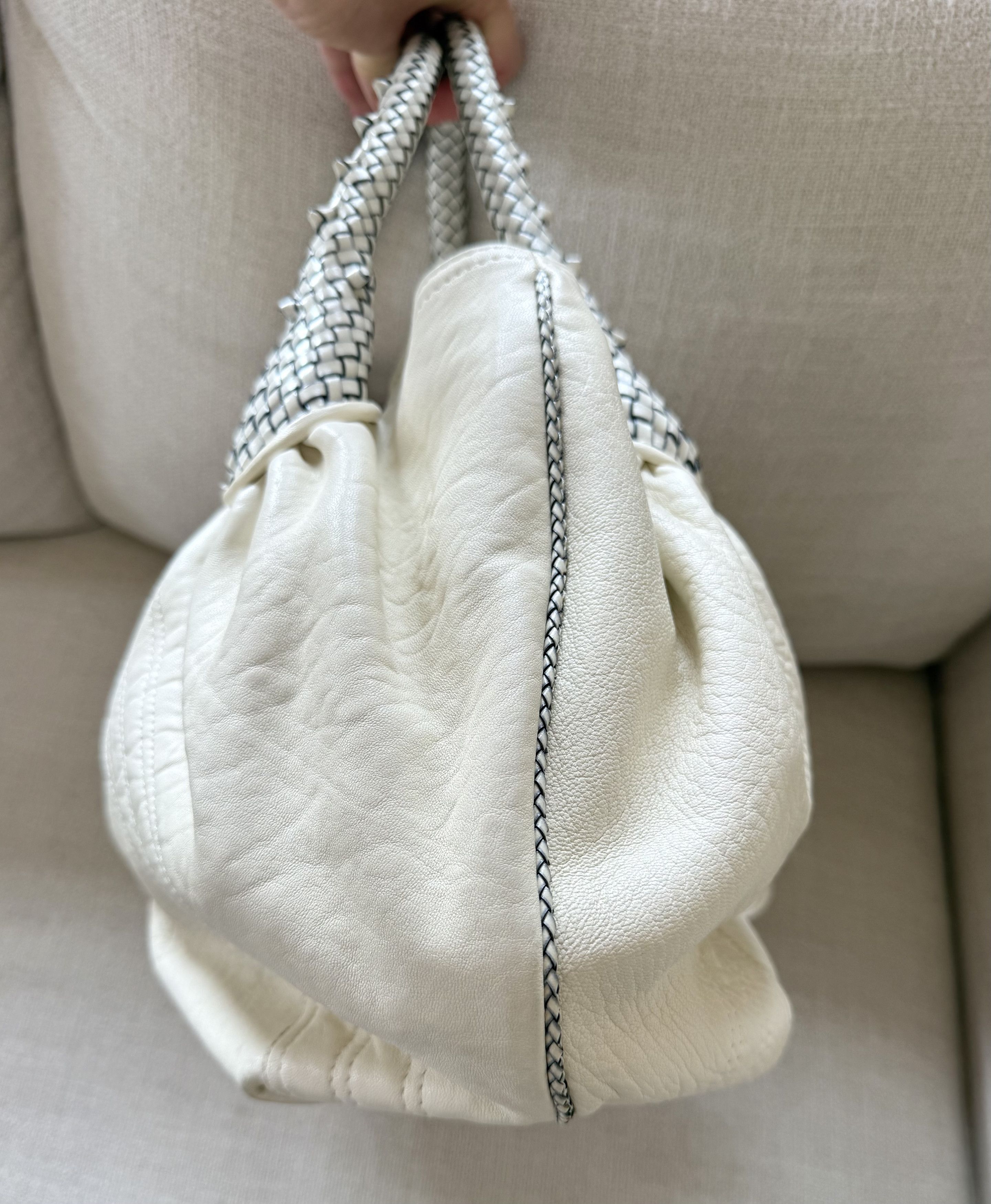 Fendi Fendi Nappa Ivory Gold Vintage Spy Hobo Bag, Large (≈18-19") Size ONE SIZE - 4 Thumbnail