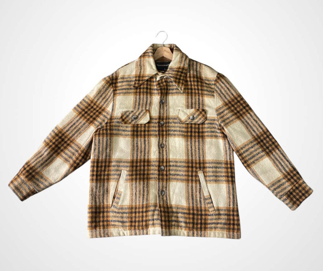 Towncraft Vintage 90s Towncraft Button Up Wool Jacket Size US L / EU 52-54 / 3 - 3 Thumbnail