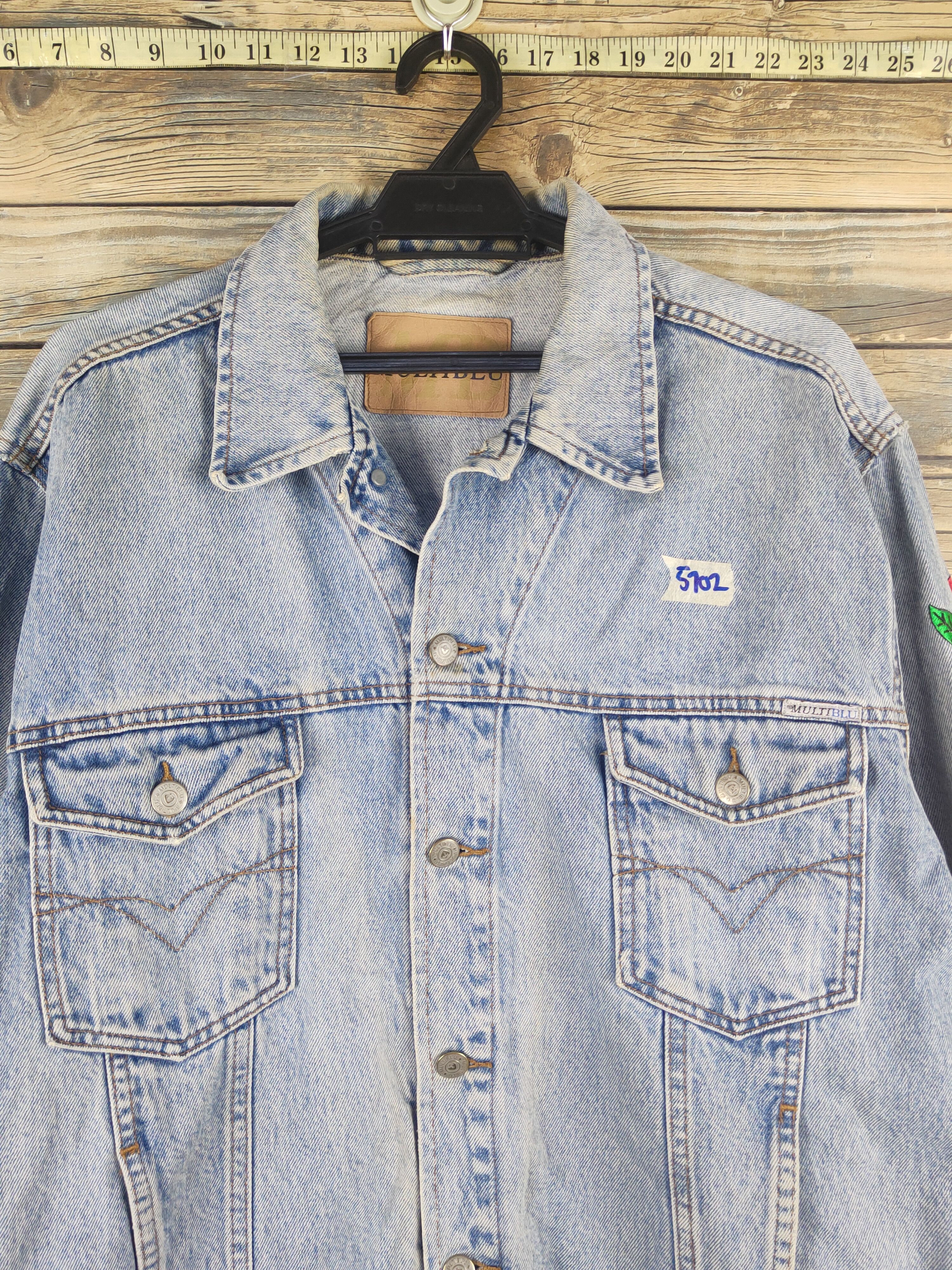 Japanese Brand DL Multiblue Light Blue Denim Jackets #5702T Size L / US 10 / IT 46 - 2 Thumbnail