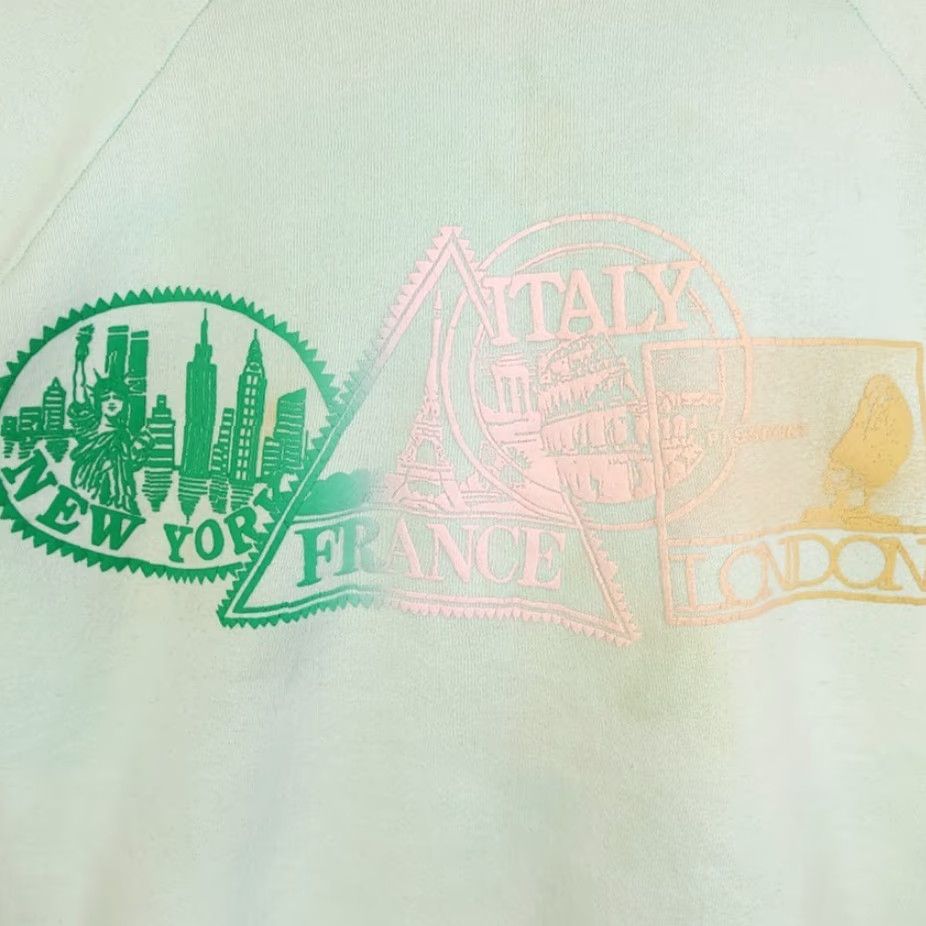 Fruit Of The Loom VINTAGE International Cities Sweatshirt Mens Size Large Green 90s Made In USA Size US L / EU 52-54 / 3 - 3 Thumbnail
